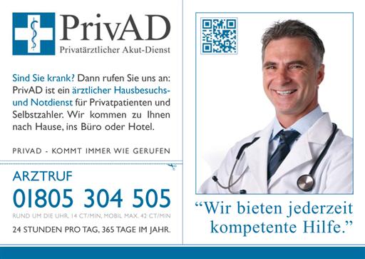 Firmengebäude Ärztlicher Notdienst PrivAD für Privatpatienten und Selbstzahler 