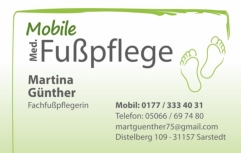Firmengebäude Mobile med. Fußpflege Martina Günther